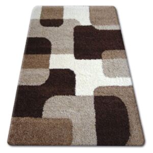 Kusový koberec SHAGGY ZEN 2526 béžový a hnědý