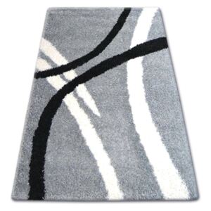 Kusový koberec SHAGGY ZEN 4600 šedý a bílý