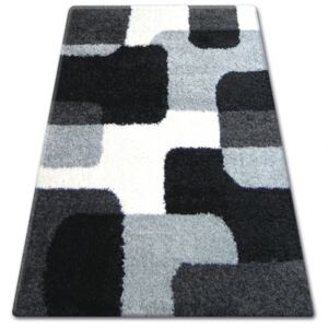 Kusový koberec SHAGGY ZEN 2526 černý a šedý