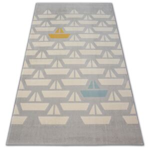 Dětský kusový koberec PLACHETNICE šedý