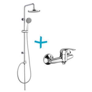 Sprchová souprava Lila-plastová hlavová sprcha a třípolohová ruční sprcha vč. sprch. baterie 100 mm