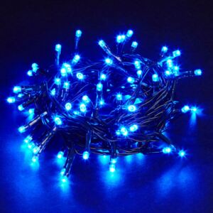 LED Twinkle-světelný řetěz s animaceni, vnitřní, 10 m, modrá