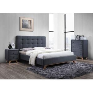 Čalouněná postel MELISSA 160x200 cm šedá Matrace: bez matrace