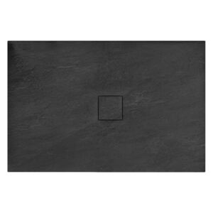 REA - Sprchová vanička minerální kámen Stone 90x120x4 černá REA-K9603