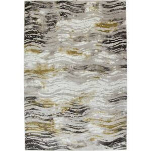 Moderní kusový koberec VERSAGE 2312A krémový / žlutý Rozměr: 140x190 cm