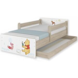 *SKLADEM* Dětská postel MAX se šuplíkem Disney - MEDVÍDEK PÚ I 160x80 cm