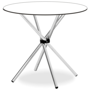 Jídelní stůl ve stylovém skleněném designu chrom VRATKO