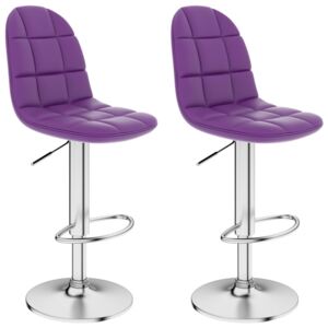 Barová stolička Bolton - 2 ks - umělá kůže | fialová