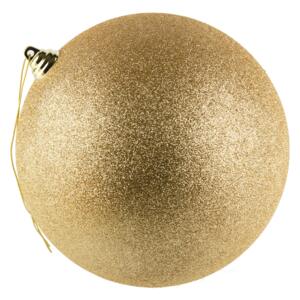 Plastová koule, prům. 20 cm, šampaň, glitter