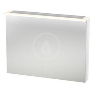 Duravit Zrcadlová skříňka 760x1000x208 mm, s LED osvětlením, 2 dvířka, lesklá bílá