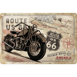 Nostalgic Art Plechová cedule: Route 66 (mapa) - 20x30 cm