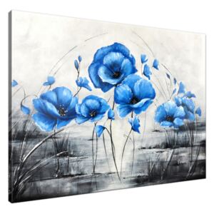 Ručně malovaný obraz Modré máky 115x85cm RM2347A_1AS