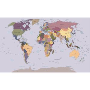 Postershop Fototapeta: Mapa světa (1) - 254x368 cm