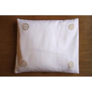 S radostí - vlastní výroba Pohankový polštář na spaní bílý se spirálama Velikost: 35 x 40 cm