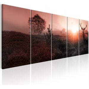 Myslivecký obraz jelen + háčky a hřebíčky ZDARMA Velikost (šířka x výška): 150x60 cm