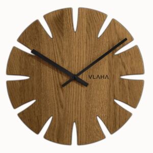 VLAHA VCT1015 dubové hodiny s černými ručičkami