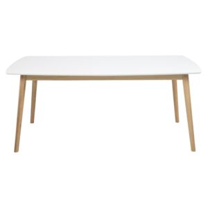 SCANDI Bílý dubový jídelní stůl Nagy 180 cm