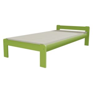 Dřevěná postel VMK 3A 90x200 borovice masiv - zelená