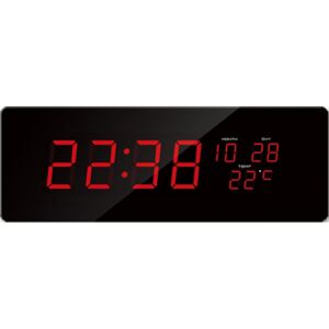 LED digitální hodiny s datem a teplotou JVD DH2.2 červená čísla