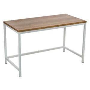 Culty Dubový stůl Practo 120x60 cm s bílou kovovou podnoží