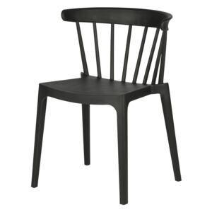 Hoorns Černá plastová jídelní židle Marbel