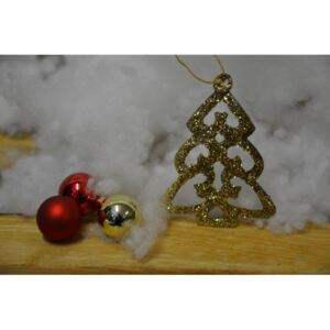 CERINO Ozdoba vánoční stromeček 7cm zlatý