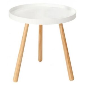 Moebel Living Odkládací stolek Fini 40 cm, bílá/borovice