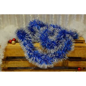CERINO Vánoční řetěz 2m modrý třpitivý