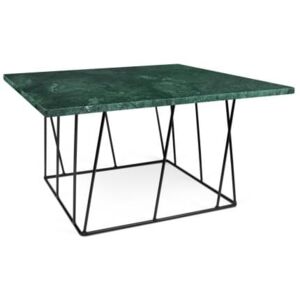 Porto Deco Konferenční stolek Rofus II, černá podnož, zelený mramor