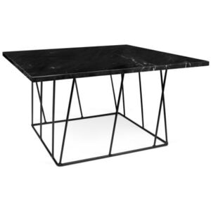 Porto Deco Konferenční stolek Rofus II, černá podnož, černý mramor