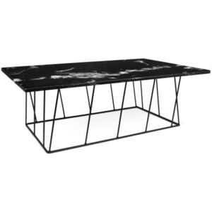 Porto Deco Konferenční stolek Rofus, černá podnož, černý mramor