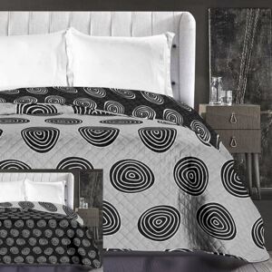 Oboustranný přehoz na postel DecoKing černo-bílý vzor