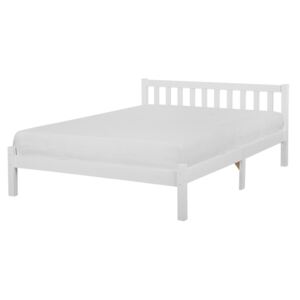 Dřevěná postel 140 x 200 cm bílá FLORAC