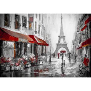 Postershop Fototapeta: Deštivo u Eiffelovy věže - 104x152,5 cm