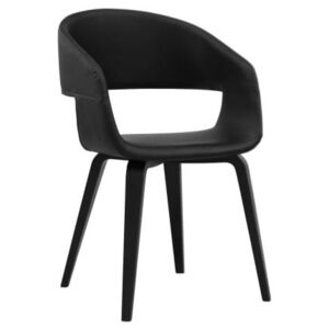 SCANDI Židle Damaro, ekokůže, černá/černá