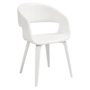 SCANDI Židle Damaro, ekokůže, bílá/bílá