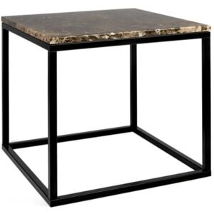 Porto Deco Odkládací stolek Xanti, černá podnož, mramor, hnědá