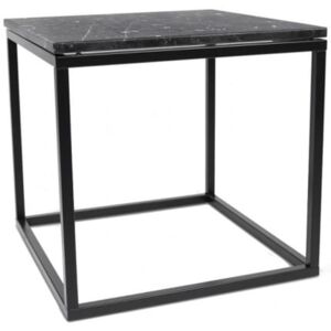 Porto Deco Odkládací stolek Xanti, černá podnož, mramor, černá
