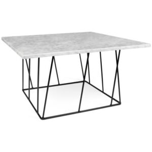 Porto Deco Konferenční stolek Rofus II, černá podnož, bílý mramor