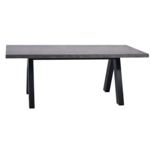 Porto Deco Rozkládací jídelní stůl Macao 200-250 cm, černá/beton