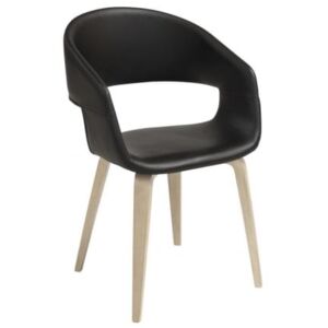 SCANDI Židle Damaro, ekokůže, černá/topol
