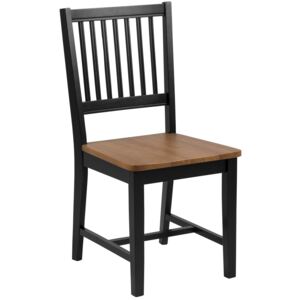 SCANDI Černá dřevěná jídelní židle Brisa