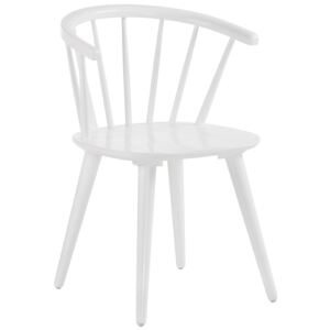 Bílá dřevěná jídelní židle LaForma Krise