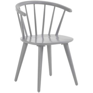 Světle šedá dřevěná jídelní židle LaForma Krise