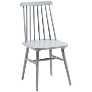 Světle šedá dřevěná jídelní židle LaForma Kristie