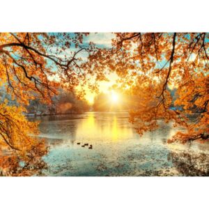 Fototapeta GLIX - Autumn Sunset + lepidlo ZDARMA Papírová tapeta - 254x184 cm