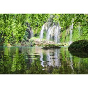 Fototapeta GLIX - Waterfall Pool + lepidlo ZDARMA Papírová tapeta - 254x184 cm