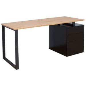Moebel Living Pracovní stůl Dirk 160 cm, černá/dub