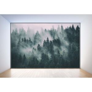 Fototapeta GLIX - Penthouse View Misty Forests + lepidlo ZDARMA Papírová tapeta - 254x184 cm