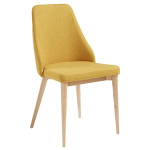 Žlutá čalouněná židle LaForma Roxie